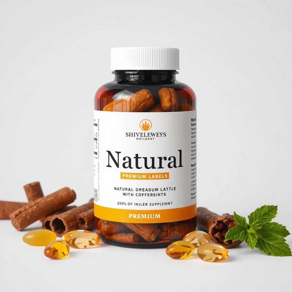 Premium male vitality supplement bottle